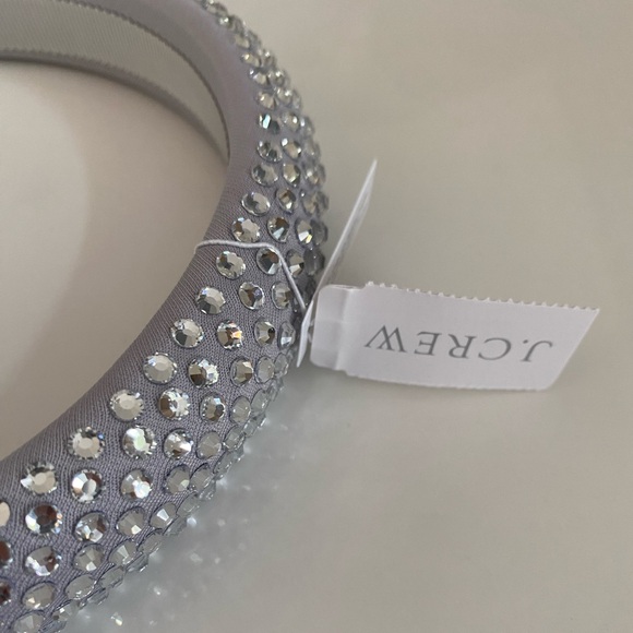 J. Crew rhinestone studded headband, gray - Picture 3 of 4